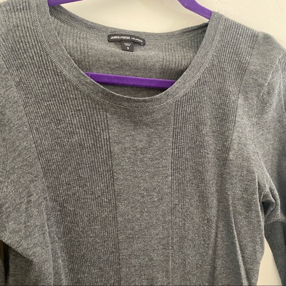 Perfect condition! James Perse Long Sleeve with Ribbed Detail, Size 3 (M) - Picture 2 of 4